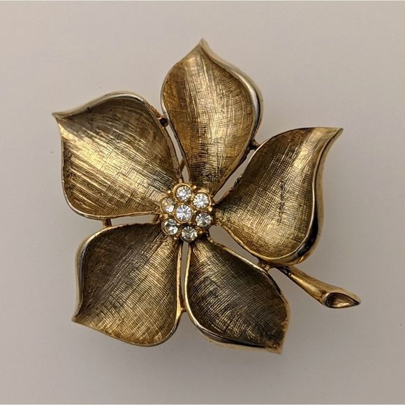 Signed Allison Reed Flower Brooch - Picture 1 of 4